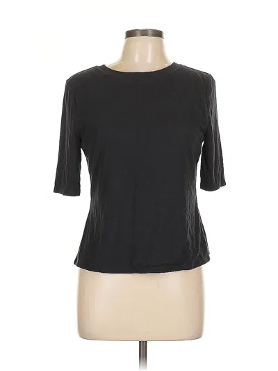 Pre-owned Soma Short Sleeve Top Black Boatneck Tops