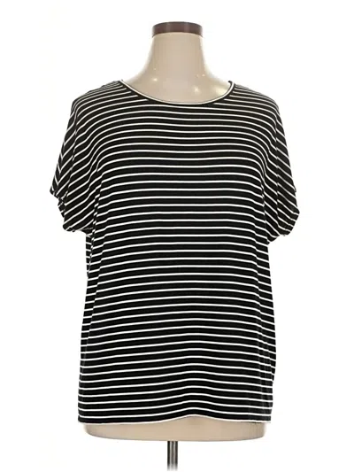 Pre-owned Soma Short Sleeve Top Black Boatneck Tops