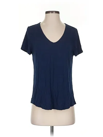 Pre-owned Soma Short Sleeve Top Blue V Neck Tops