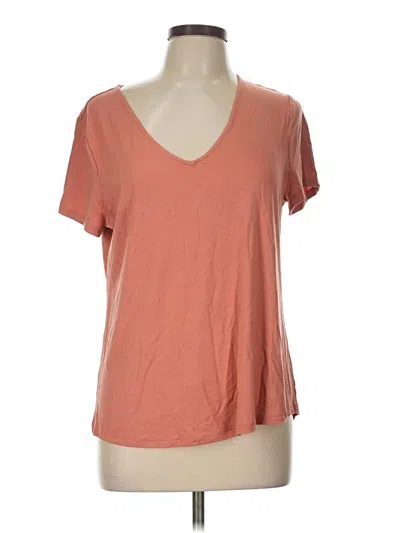 Pre-owned Soma Short Sleeve Top Orange V-neck Tops