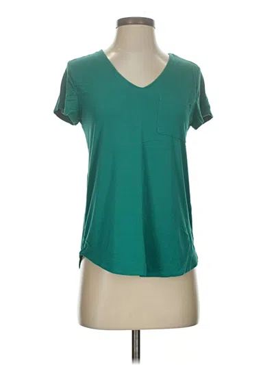 Pre-owned Soma Short Sleeve Top Teal V Neck Tops In Blue
