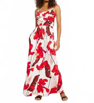 Soma Soft Jersey Twist Bodice Maxi Bra Dress In Tropic Like It's Hot In Multi