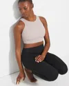 Soma Sport High Neck Yoga Bra In Gray Size Small In Silver Taupe