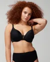 Soma Stunning Push-up Plunge Bra With Lace In Black Size 32d |  Women's Bras In Black