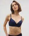 Soma Stunning Wireless Lace Push-up Bra In Navy Blue Size 32dd |  Women's Bras