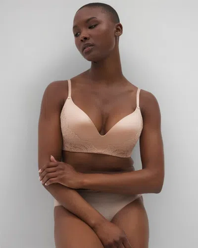 Soma Stunning Wireless Lace Push-up Bra In Light Pink Size 32a |  Women's Bras In Hush