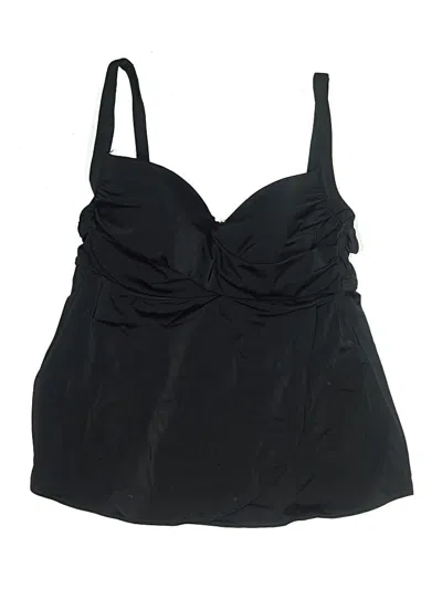 Pre-owned Soma Swimsuit Top Black Solid Pattern Swimwear
