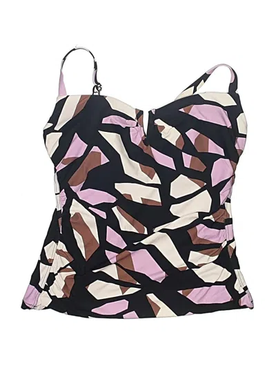 Pre-owned Soma Swimsuit Top Purple Print Pattern Swimwear