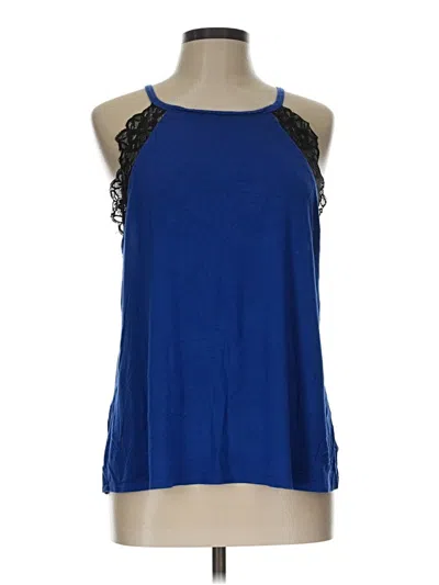 Pre-owned Soma Tank Top Blue Halter Neckline Tops