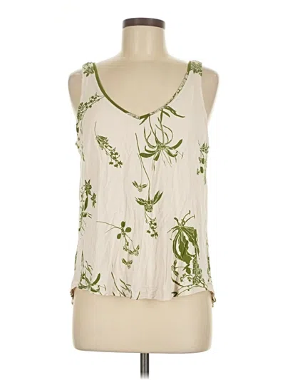 Pre-owned Soma Tank Top Ivory Halter Neckline Tops In White