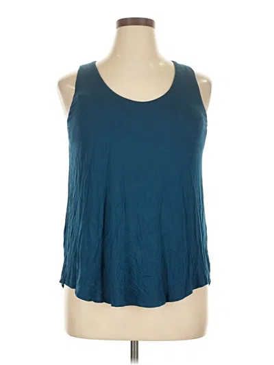 Pre-owned Soma Tank Top Teal Halter Neckline Tops In Blue