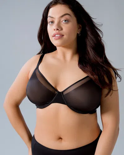 Soma Unbelievable Lift Unlined Perfect Coverage Bra In Black