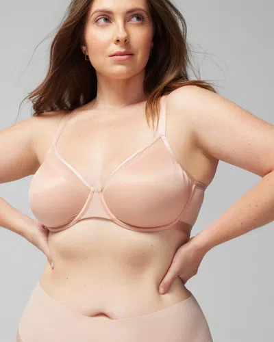 Soma Unbelievable Lift Unlined Perfect Coverage Bra In Light Pink