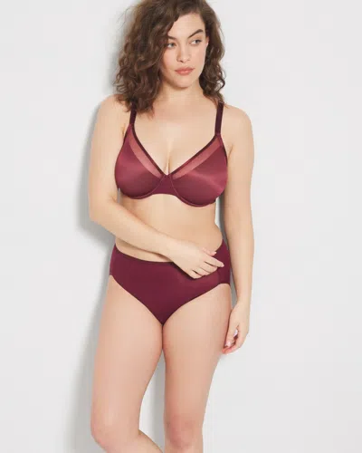 Soma Unbelievable Lift Unlined Perfect Coverage T-shirt Bra In Red Size 34d |  Women's Bras In Velvet Plum