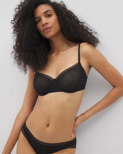 Soma Unlined Balconette Bra With Stretch Lace In Black Size 34b |  Women's Bras