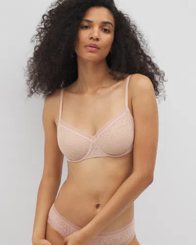Soma Unlined Balconette Bra With Stretch Lace In Light Pink Size 42dd |  Women's Bras