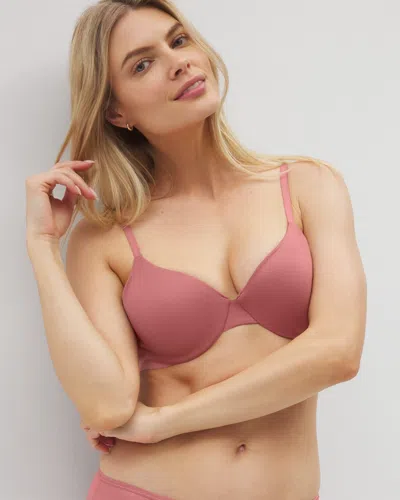 Soma Vanishing Unlined Perfect Coverage T-shirt Bra In Pink Size 42dd |  Women's Bras In Clay Rose