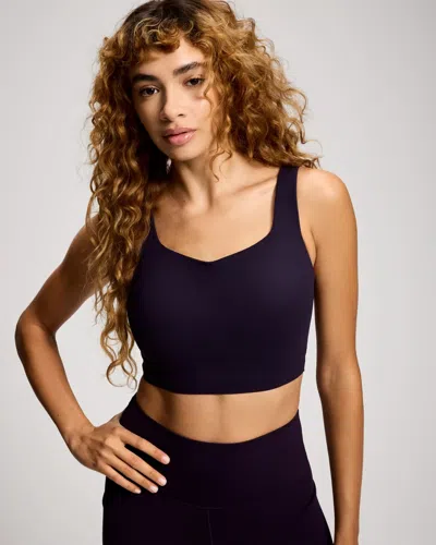 Soma Wide Strap Yoga Sports Bra In Purple Size Xs |  Women's Bras In Phantom Plum