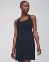 SOMA WOMEN'S 24/7 STRAPPY BACK SPORT DRESS IN BLACK SIZE LARGE | SOMA