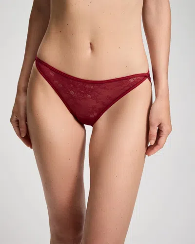 Soma Women's All-over Lace Bikini No-show Panty In Red Size Xs |  Vanishing Edge Panties In Red My Mind