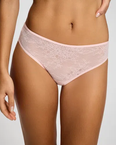 Soma Women's All-over Lace Hipster In Pink Size Xs |  Vanishing Edge Panties In Pretty Pink