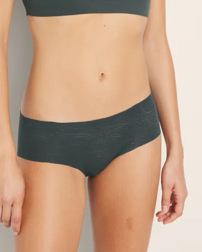 Soma Women's Hipster Panty With Lace In Green Size Medium |  In Dark Everglade