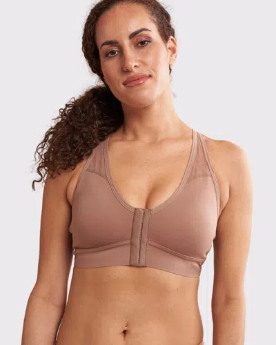 Soma Women's Anaono Front-closure Compression Bra In Tan Size Small |  In Sand