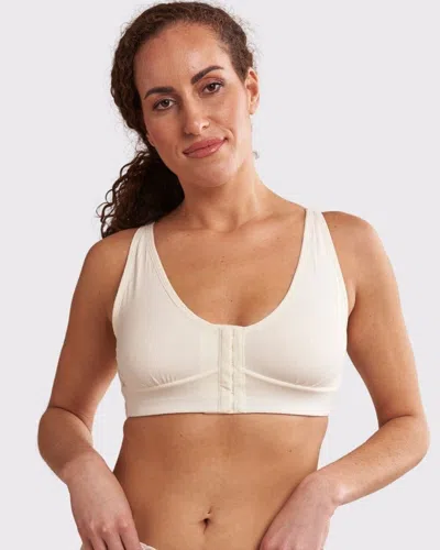Soma Anaono Pocketed Front Closure Post Surgery Bra In Ivory