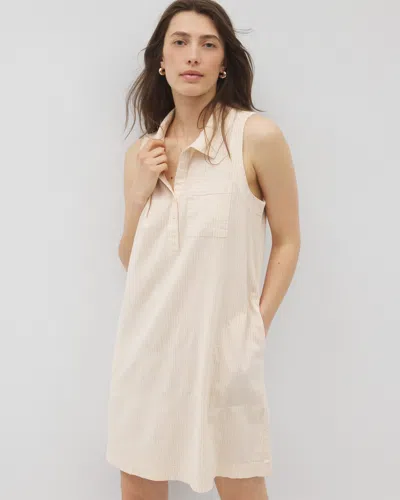 Soma Women's Beach Cotton Short Dress In Ivory/cream Size Xl |