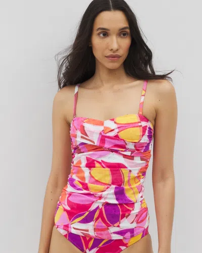 Soma Women's Beyond Control Riviera Maya Twisted Bust Tankini In Purple Size 12 |  In Orchid