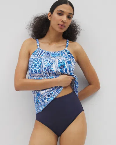 Soma Women's Beyond Control Sea Life High-waist Swim Bottom In Navy Blue Size 14 |  In Dark Navy
