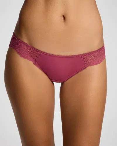 Soma Women's Bikini Panty With Crochet Lace In Pink Size Xs |  In Rose Flair