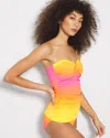 Soma Women's Bleu Rod Beat The Heat Bandeau Tankini Top In Pink Size 14 |  In Rosa