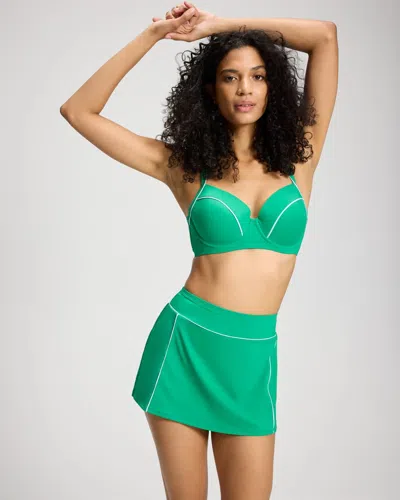 Soma Women's Bleu Rod Beattie Ahoy Captain Skort Swim Bottom In Green Size 10 |  In Clover