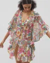 Soma Women's Bleu Rod Beattie All Set For Summer Chiffon Ruffle Caftan Size Medium |  In Multicolor