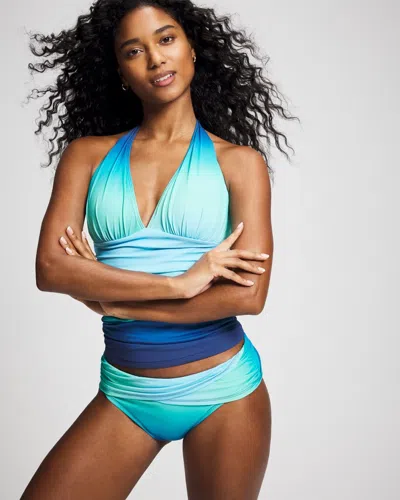 Soma Women's Bleu Rod Beattie Desert Mirage Sarong Hipster Swim Bottom In Blue Size 10 |
