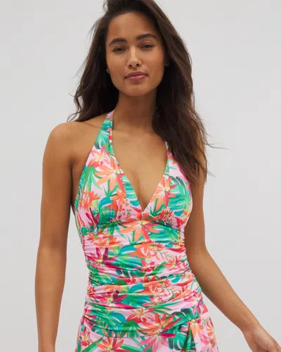 Soma Women's Bleu Rod Beattie Everything Under The Sun Halter Tankini Top Size 14 |  In Multicolor