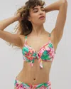 Soma Women's Bleu Rod Beattie Everything Under The Sun Tie Front Bikini Size 34d |  In Multicolor