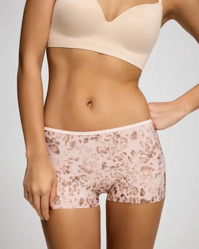 Soma Women's Boyshort No-show Panty In Porcelain Ivory Size Xs |  Vanishing Edge Panties In Wild Oasis Porcelain