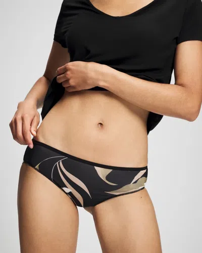 Soma Women's Cheeky Hipster No-show Panty In Black Size Xs |  Vanishing Edge Panties In Mystic Blooms Mini Black