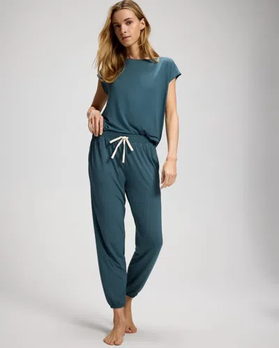 Soma Women's Cool Nights Banded Ankle Pajama Pants In Blue Size Xs |  Pajama Sets In Lunar Stone