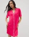Soma Women's Cool Nights Button-front Nightgown In Pink Size 2xl |  In Perfect Pink