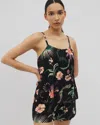 Soma Women's Cool Nights Cami Pajama Top In Black Size Xl |  Mother's Day Pajamas In Paradise Plumes Black