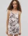 Soma Women's Cool Nights Cami Pajama Top In Ivory Size Medium |  Mother's Day Pajamas In Palm Perfect Champagne