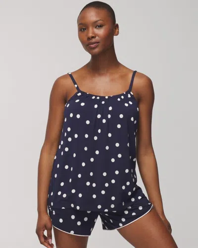 Soma Women's Cool Nights Cami In Merry Dot G Navy/ivory Size Xl |