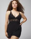 SOMA WOMEN'S COOL NIGHTS CAMI WITH PLUNGE BRA NECKLLINE IN BLACK SIZE LARGE | SOMA