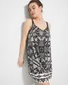 Soma Women's Cool Nights Chemise In Black Size 2xl |  In Amazonia Tile Black