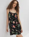 Soma Women's Cool Nights Chemise In Black Size Small |  In Paradise Plumes Black