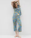 Soma Women's Cool Nights Cropped Pajama Pants In Blue Size Large |  Mother's Day Pajamas