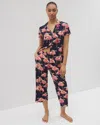 Soma Women's Cool Nights Cropped Pajama Pants In Blue Size Xl |  Mother's Day Pajamas